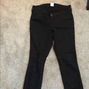 Distress rockstar maternity jeans